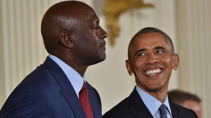 Michael Jordan condecorado por Barak Obama