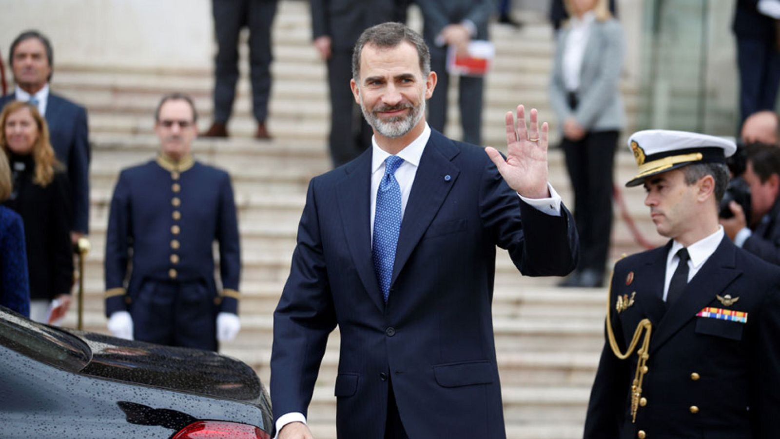 Última jornada del viaje de Estado de los Reyes a Portugal