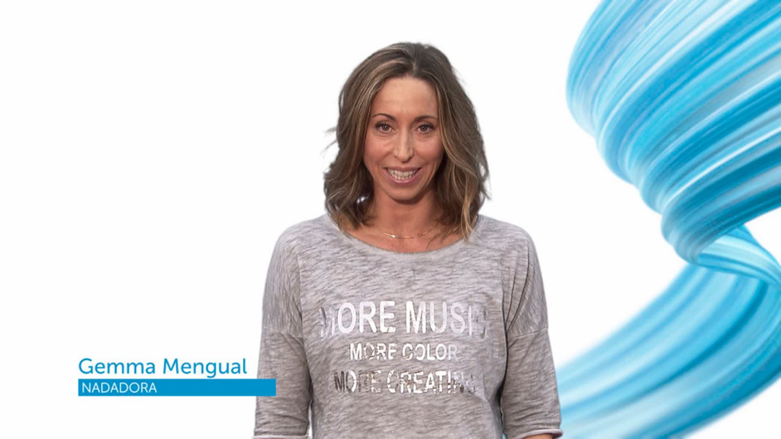 La nadadora Gemma Mengual felicita a TVE en su 60º aniversario