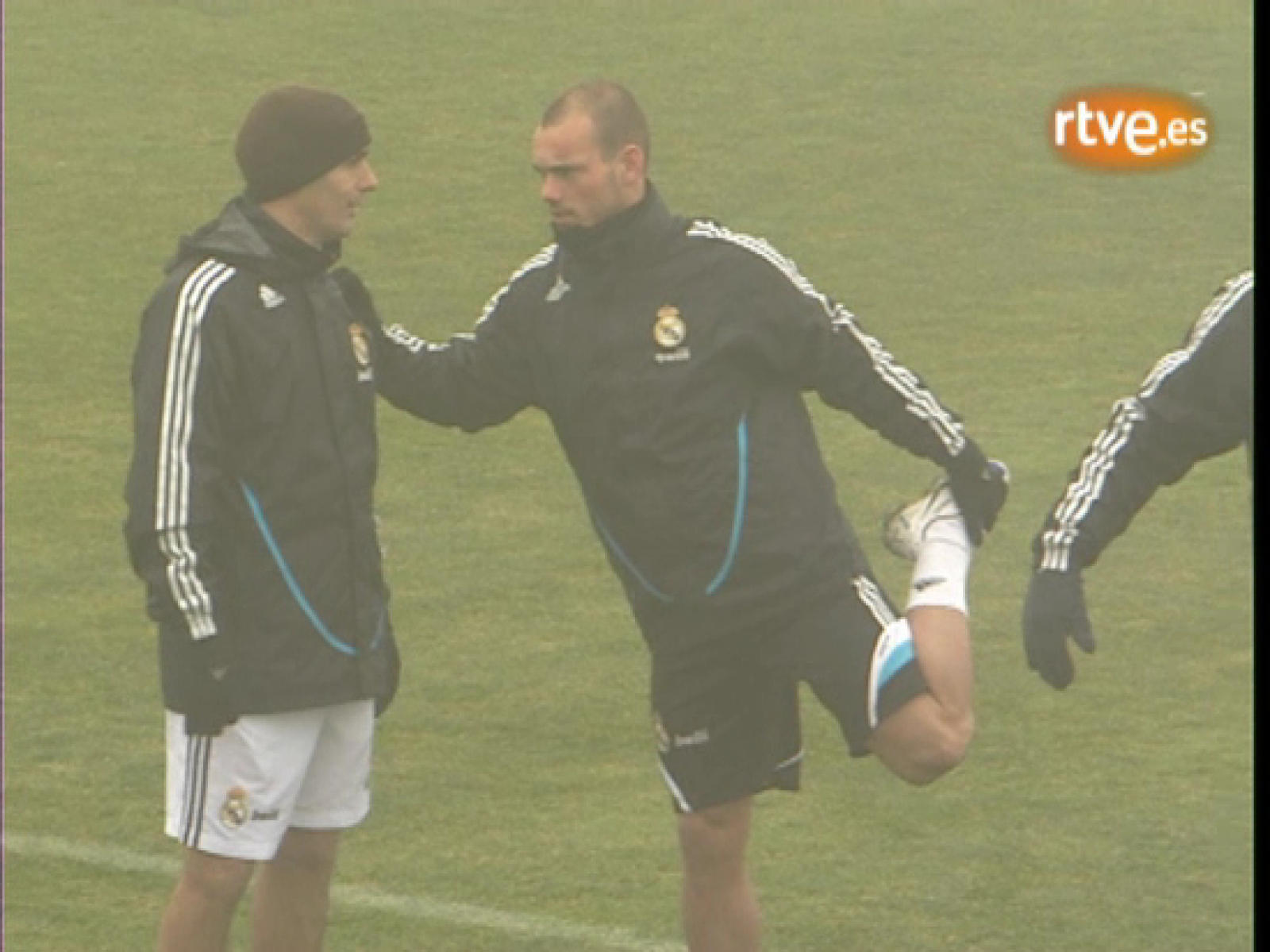 Entrenamiento matinal del Real Madrid en el que Lass Diarra ha entrenado a parte del grupo.