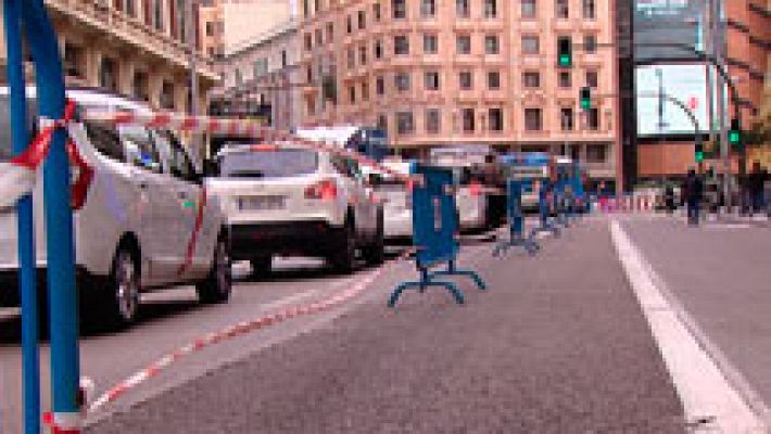 Telediario 1 - Primer día completo con restricciones de tráfico en el centro de Madrid