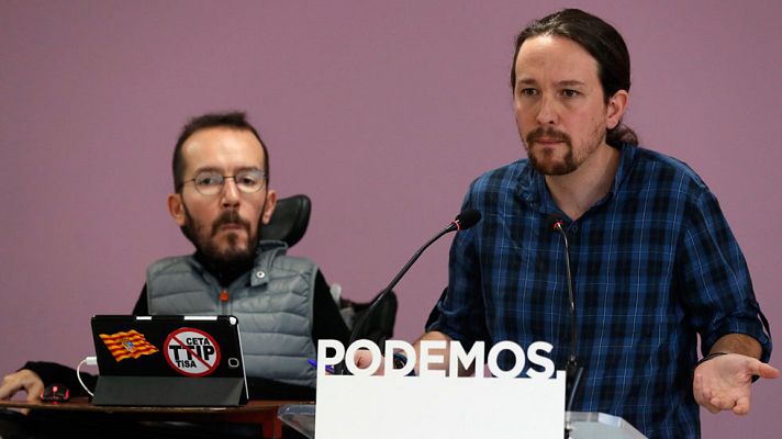 Telediario 1 - Podemos recuerda que tiene suficientes diputados para impulsar un referéndum si se reforma la Constitución