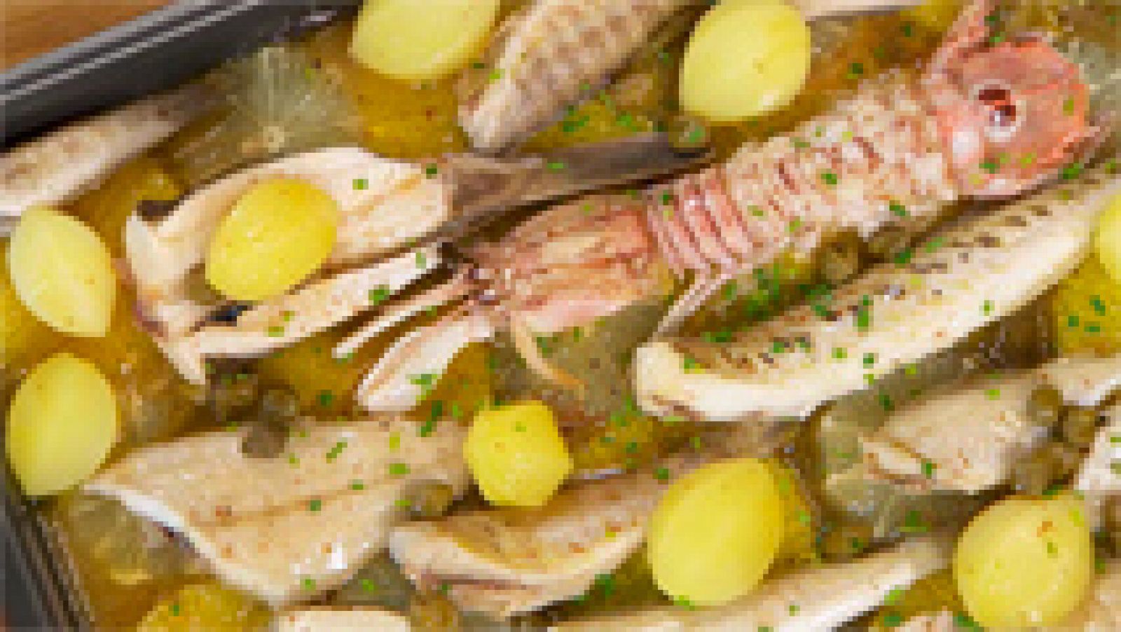 Receta de pescado y galeras con salsa menier - Hermanos Torres RTVE.es