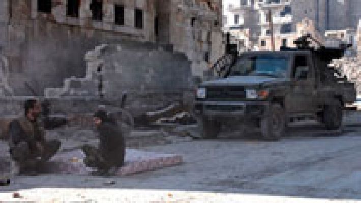 Telediario 1 - Los rebeldes han perdido las tres cuartas partes de Aleppo