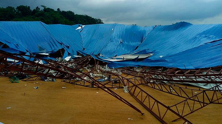 Derrumbe del techo de una iglesia en Nigeria