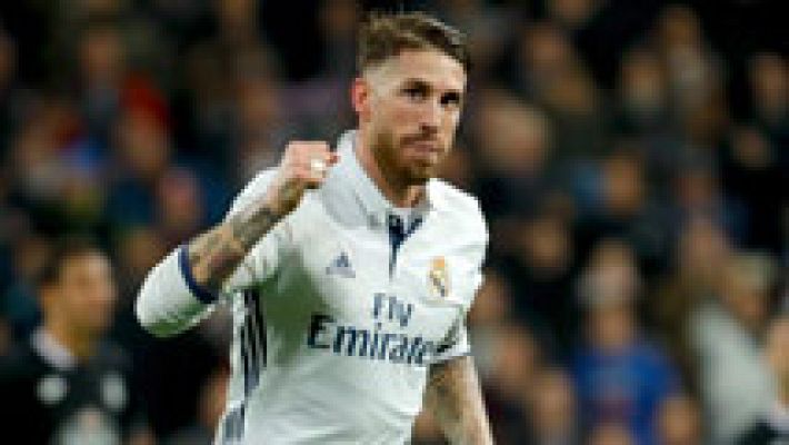 Ramos, feliz tras marcar al Deportivo