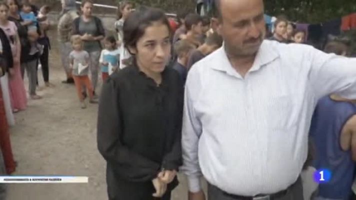 Telediario 1 - Dos activistas yazidies que fueron esclavizadas sexualmente por el Daesh han recibido en Estrasburgo el premio Sajárov de este año