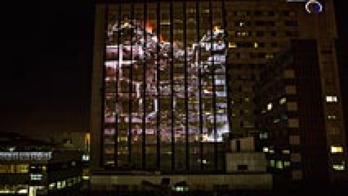 Telediario 1 - Médicos sin Fronteras recrea un ataque aéreo en el Hospital de La Paz de Madrid