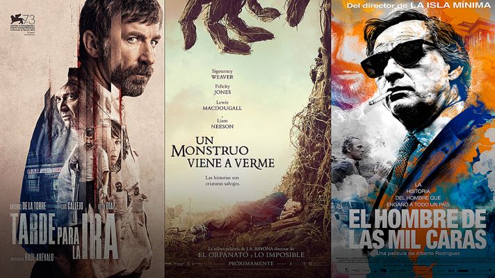 Telediario 1 - 'Un monstruo viene a verme', 'Tarde para la ira' y 'El hombre de las mil caras', las favoritas para los Goya 2017