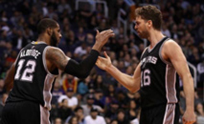 Pau Gasol vuelve a ser líder ganador de los Spurs