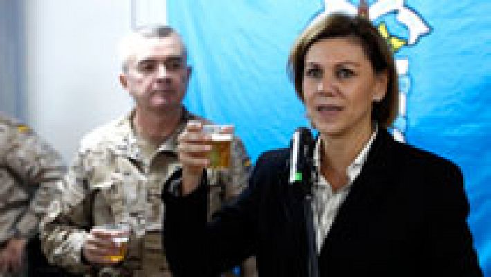 La ministra de Defensa visita a las tropas españolas en Irak