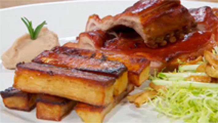 RTVE Cocina - Receta de costillar de cochinillo con castañas