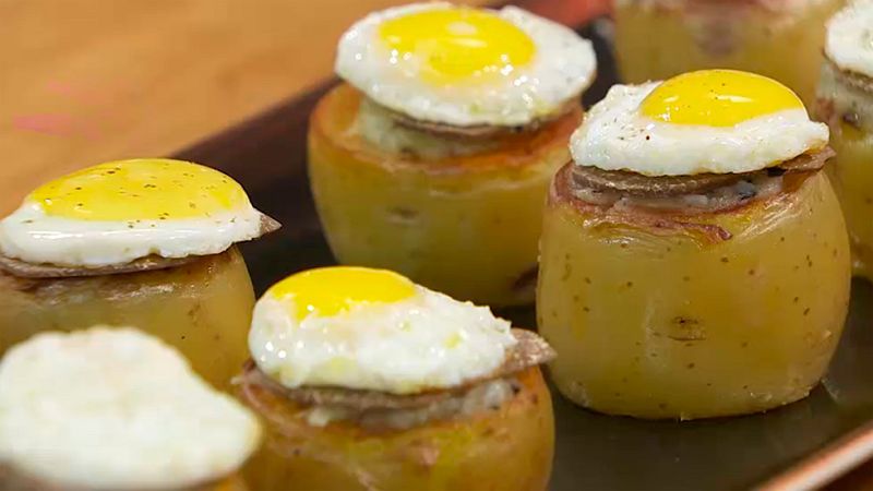Receta de patata rellena de trufa