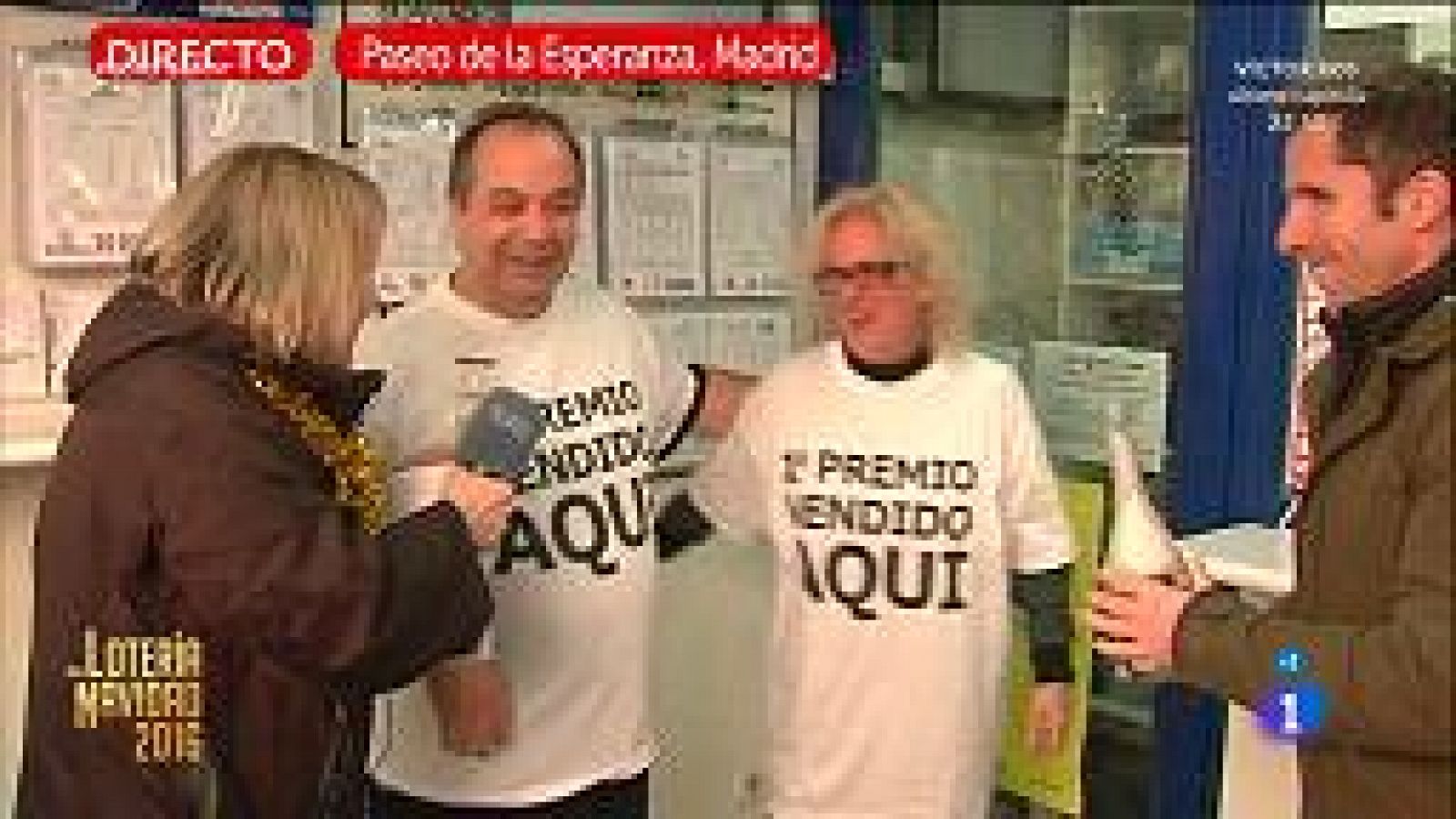 Brindis con los loteros de Madrid | RTVE.es