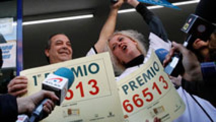 Telediario 1 - 'El Gordo' de la Lotería de Navidad se queda en Madrid