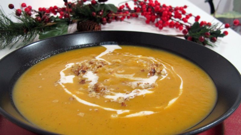 Men� vegetariano: Crema de calabaza especiada