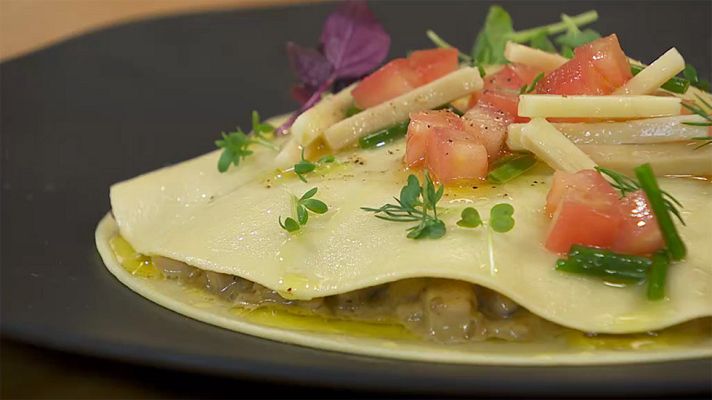 Torres en la cocina - Receta de pasta rellena de setas y foie