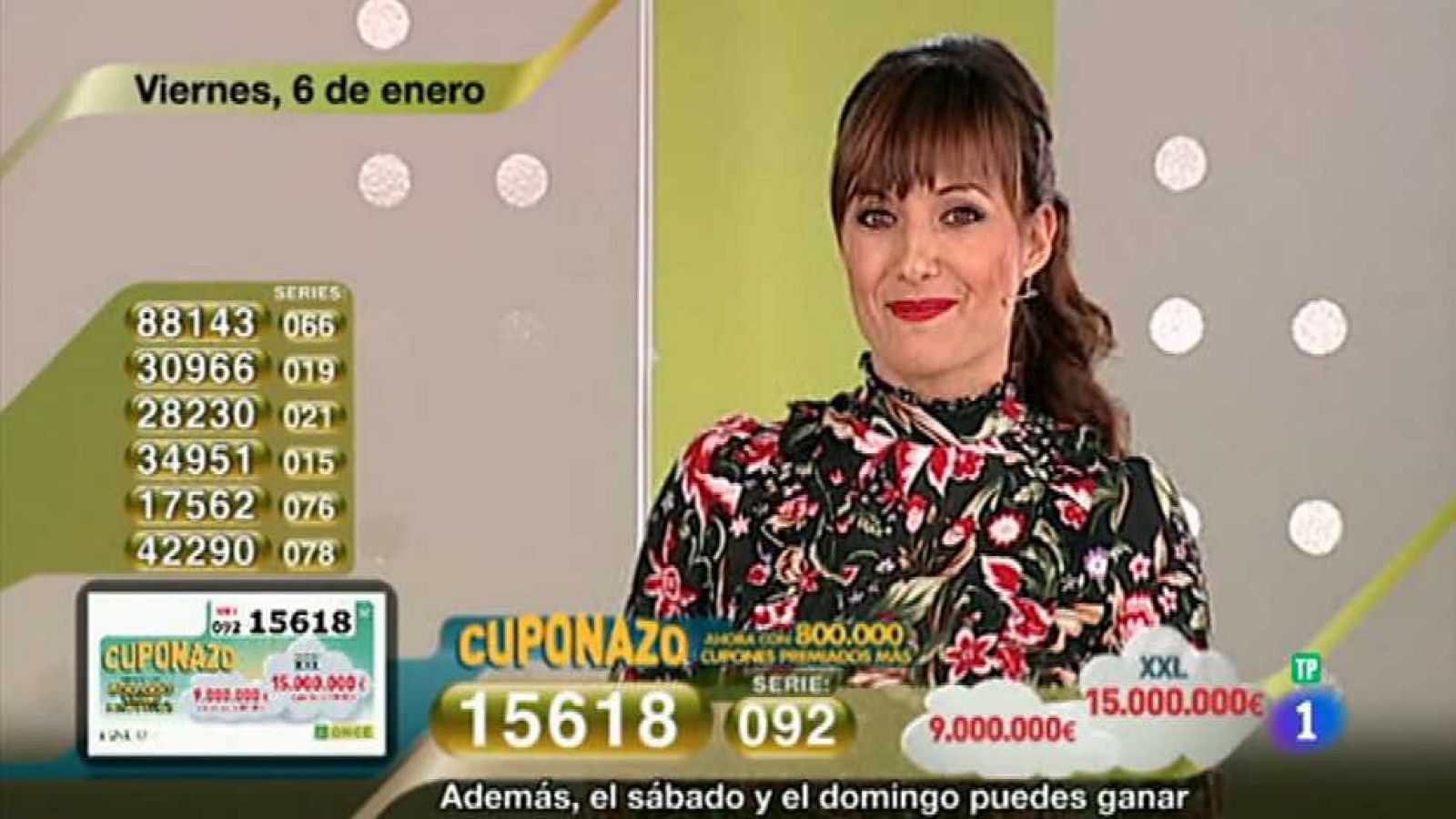 Sorteo ONCE - 06/01/17 - ver ahora