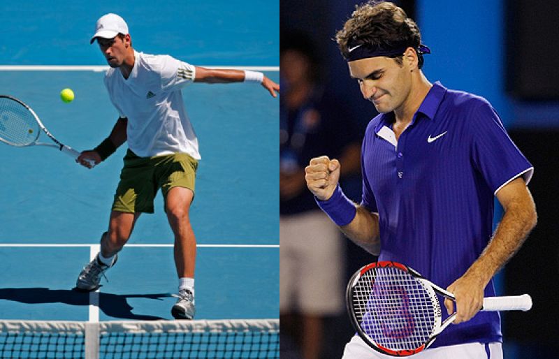 Djokovic y Federer han ganado sus respectivos partidos del Open de Australia y ya etsán en segunda ronda del Abierto.