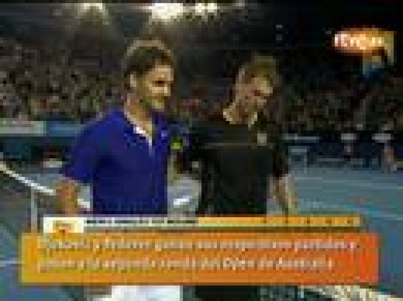 Djokovic y Federer han ganado sus respectivos partidos del Open de Australia y ya etsán en segunda ronda del Abierto.