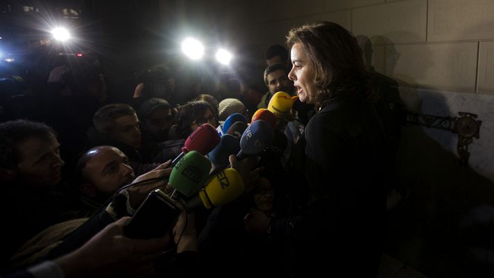 Telediario 1 - Santamaría reitera que el Gobierno no negociará el referéndum y Junqueras asegura que la consulta se hará