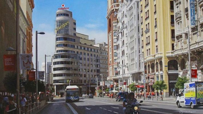 Telediario 1 - El Ayuntamiento de Madrid planea que la Gran Vía termine siendo una calle sin aceras