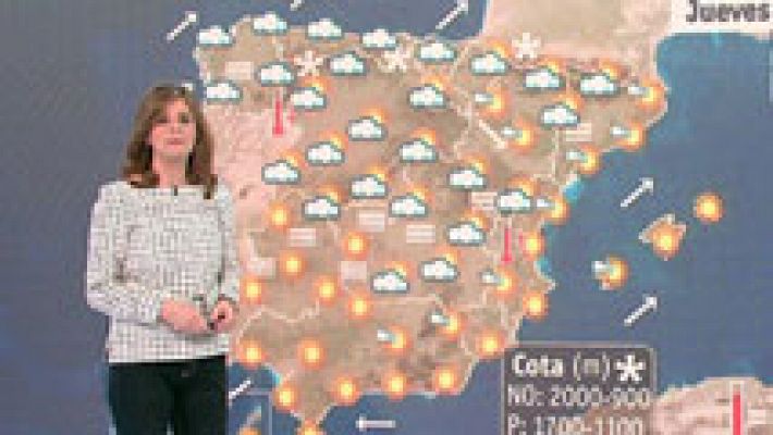 El tiempo - Cielos nubosos en la mitad norte y temperaturas sin grandes cambios