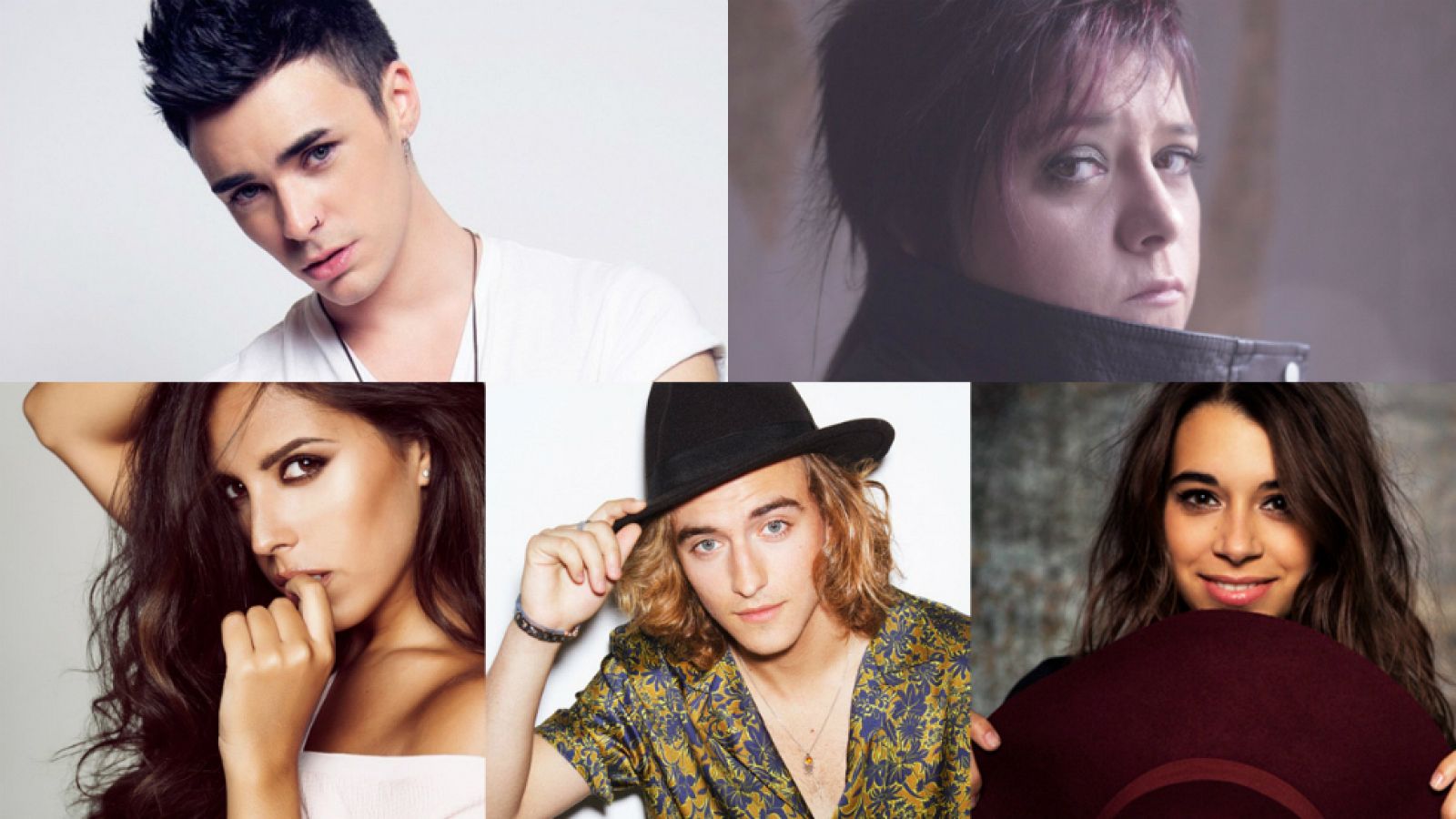Eurovisión 2017 - Mario Jefferson, Maika, Mirela, Manel y Paula Rojo, los cinco candidatos de Objetivo Eurovisión