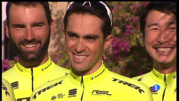 Informatiu Balear - Contador estrena equip, mallot i bicicleta a les carreteres de Mallorca