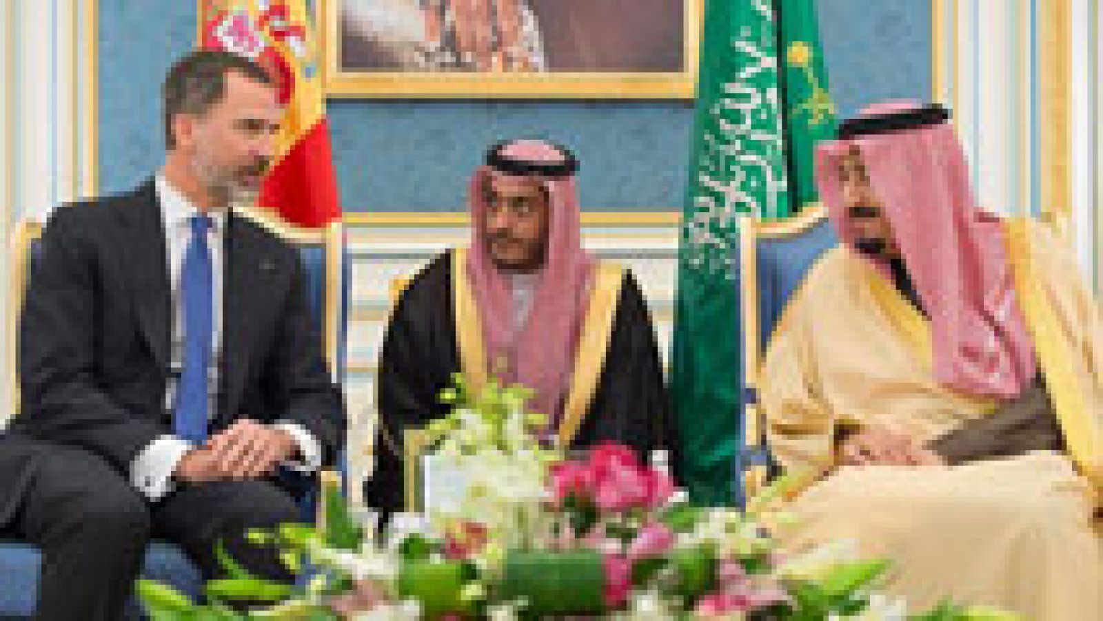 Telediario 1: Termina el primero de tres días de visita oficial del Felipe VI a Arabia Saudí  | RTVE Play