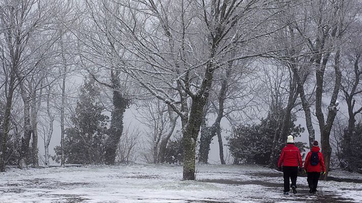 Telediario 1 - El temporal de nieve, viento y frío sigue manteniendo en alerta roja las provincias de Lleida y Huesca