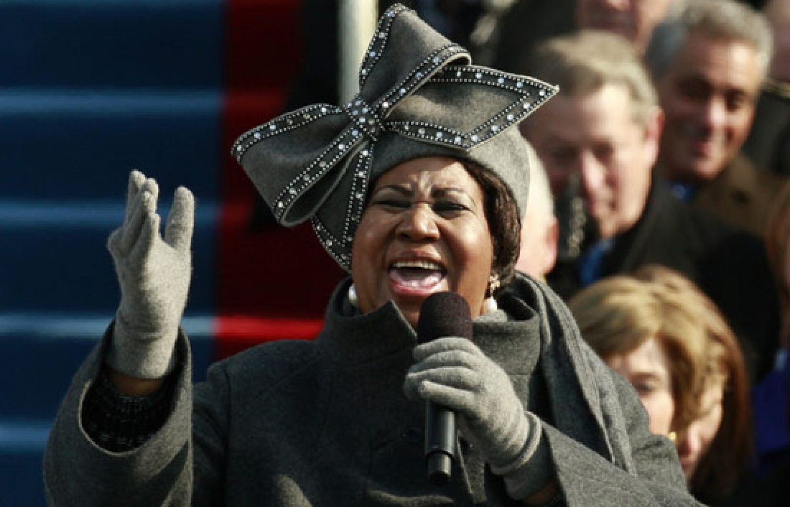 Actuación de Aretha Franklin en la ceremonia de investidura presidencial de Barack Obama.