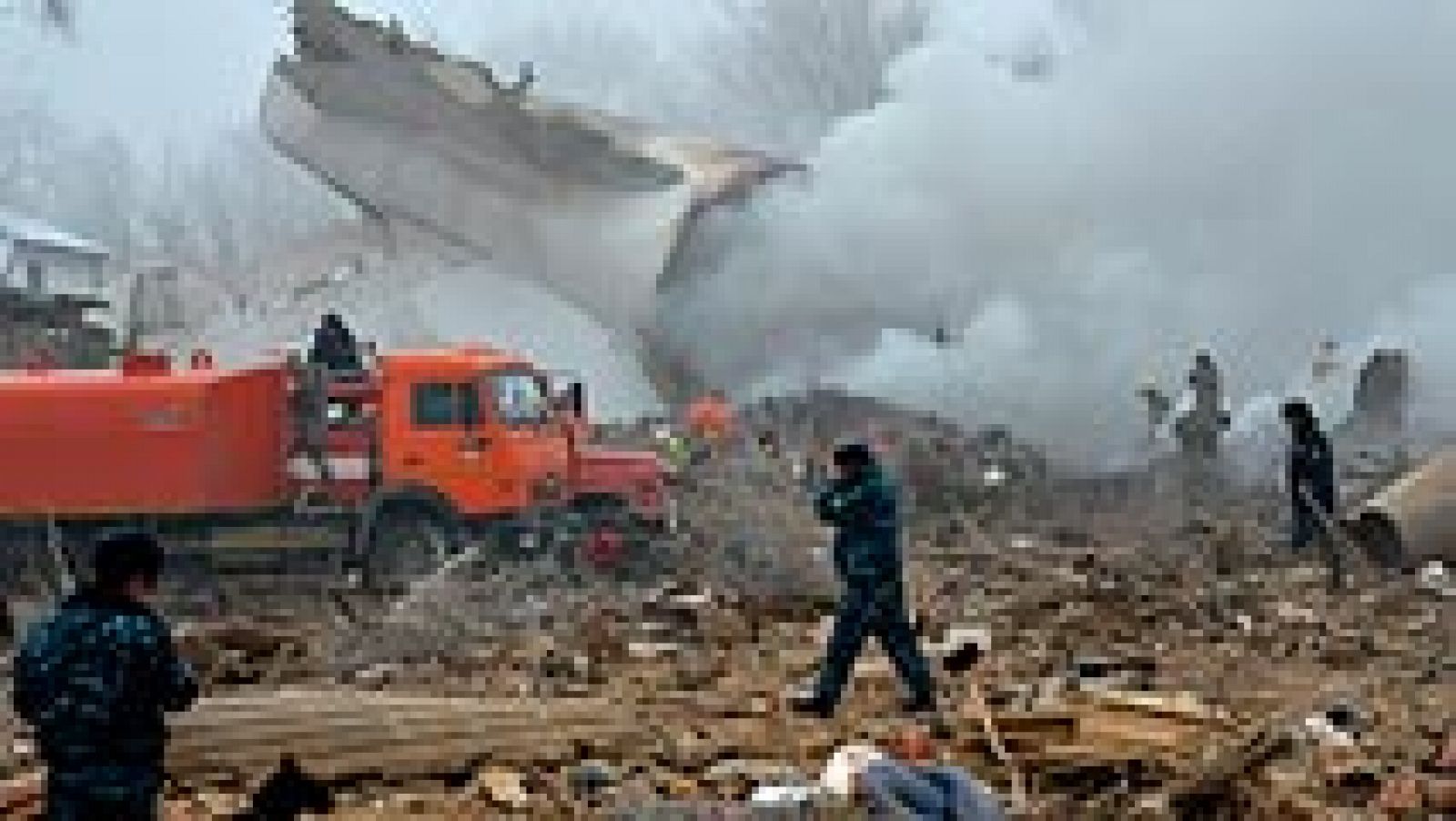 Telediario 1: Al menos 37 personas han muerto en Kirguistán al estrellarse un avión de carga | RTVE Play