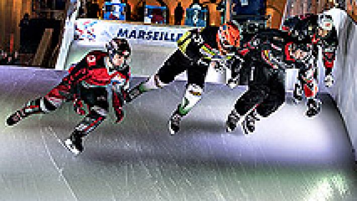 Telediario 1 - Carreras en patinaje sobre hielo, en un tubo y cuesta abajo