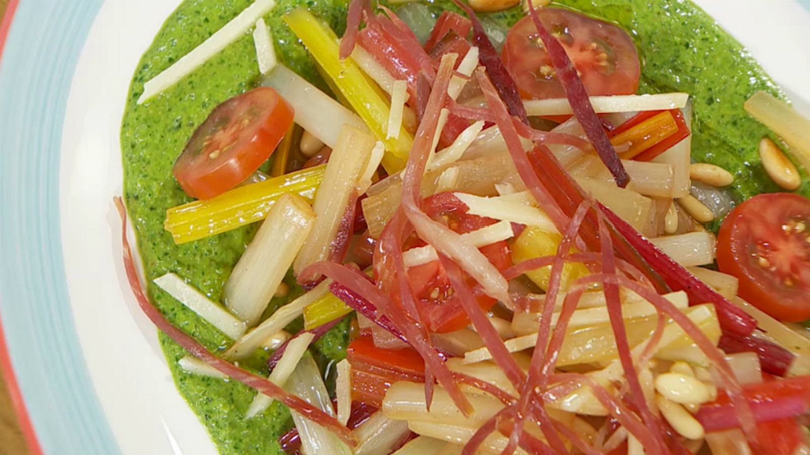 Torres en la cocina - Acelgas con pesto