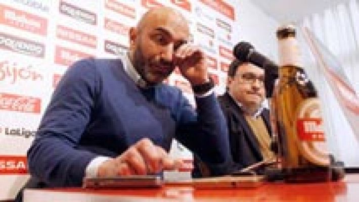 Telediario 1 - Abelardo se despide entre lágrimas del banquillo de "su Sporting"