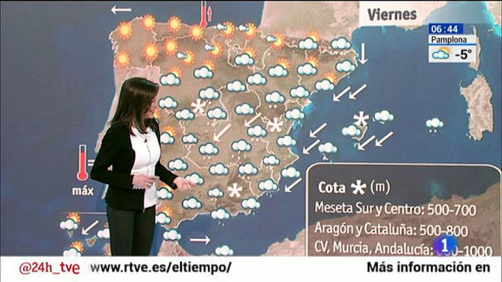 El tiempo - Las nevadas continuarán hoy en las comunidades de Valencia y Baleares