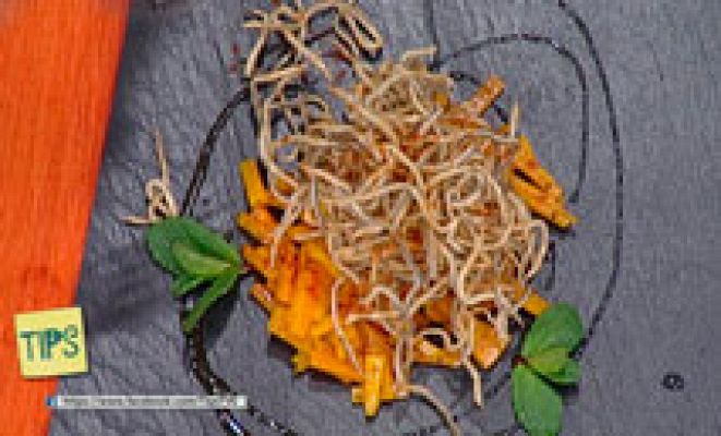 Cocina - Gulas fritas con salsa de miel y orégano