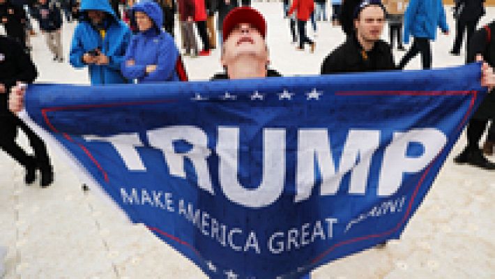 Telediario 1 - Un seguidor de Trump: "Espero que cumpla con lo que ha prometido"