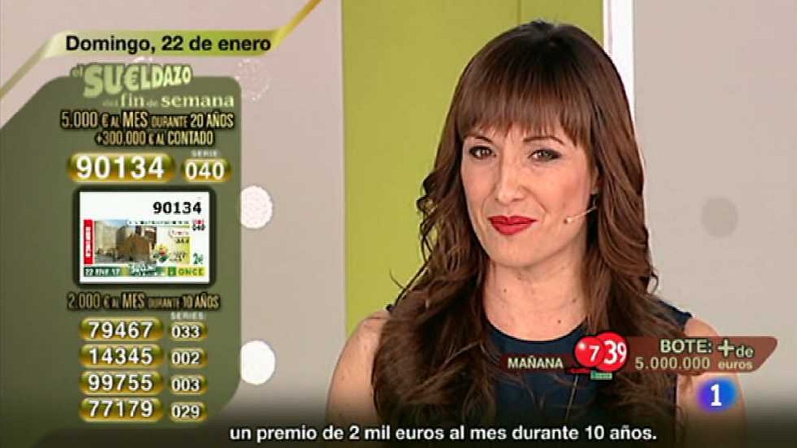 Sorteo ONCE - 22/01/17 - ver ahora