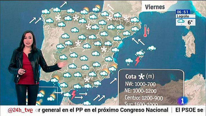 El tiempo - La lluvia y las nevadas se extenderán hoy a toda la península