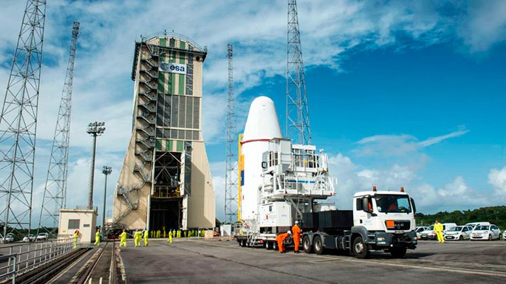Telediario 1 - Hispasat lanza el 36W-1, el primer satélite de comunicaciones de la plataforma SmallGeo de la ESA