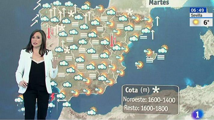 El tiempo - Nubes en casi todo el país y temperaturas altas