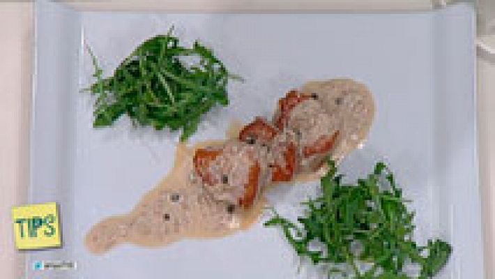 Cocina - Solomillo a la pimienta verde