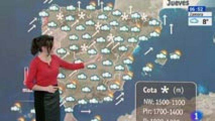 Lluvias en toda la península, muy fuertes en Galicia y Extremadura