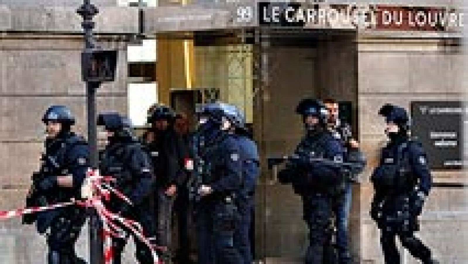 Telediario 1: Un hombre ataca con un machete a un grupo de militares cerca del Louvre | RTVE Play