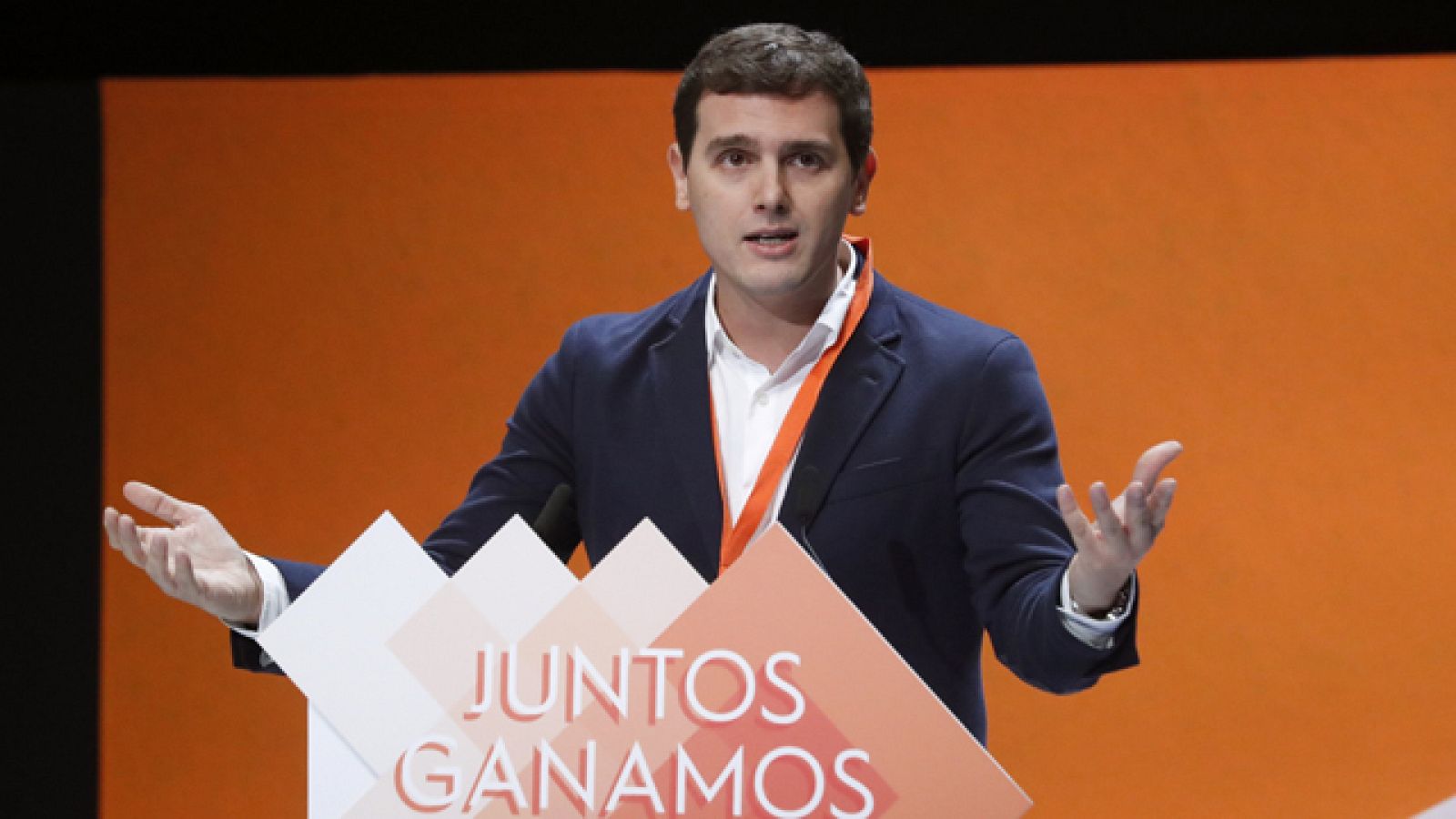 Entrevista al presidente de Ciudadanos, Albert Rivera, en el Canal 24 Horas