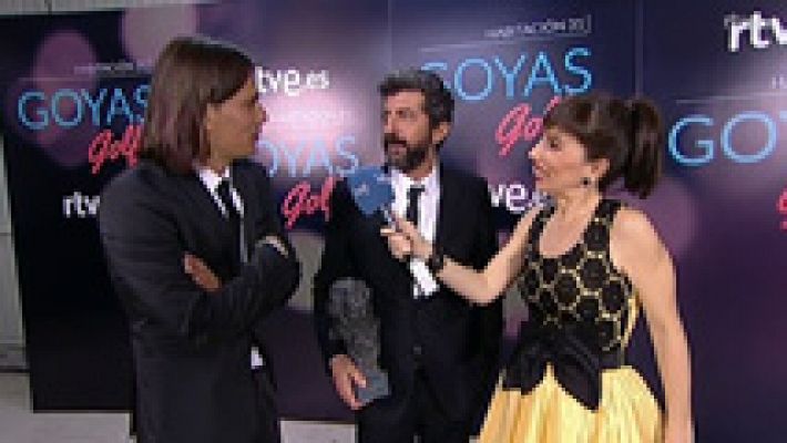 Los ganadores a mejor guion original y adaptado Goya 2017