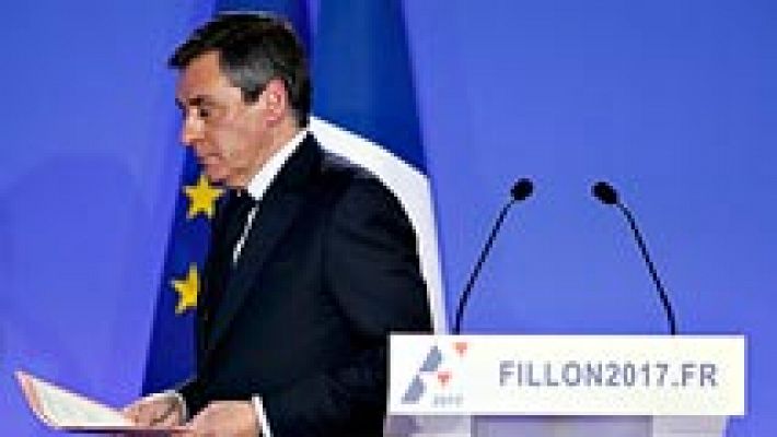 Telediario 1 - Fillon pide perdón, pero no retira su candidatura a la presidencia de Francia