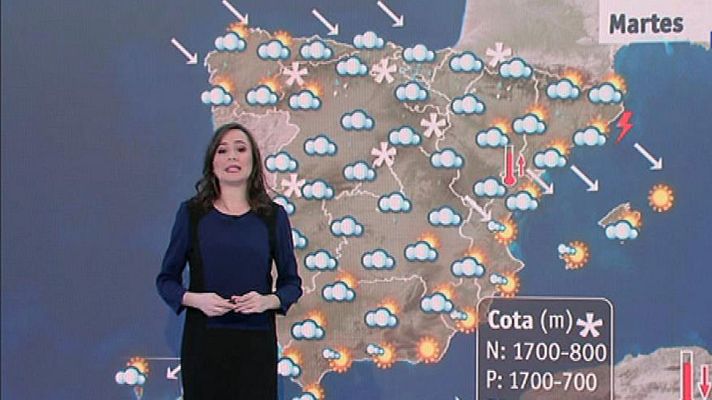 El tiempo - Avisos naranjas en la desembocadura del Ebro por fuertes vientos y en los Pirineos por nevadas